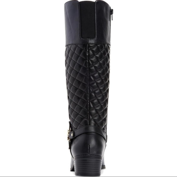 New Charter Club Faux Leather Harness Riding Boots - Picture 3 of 4